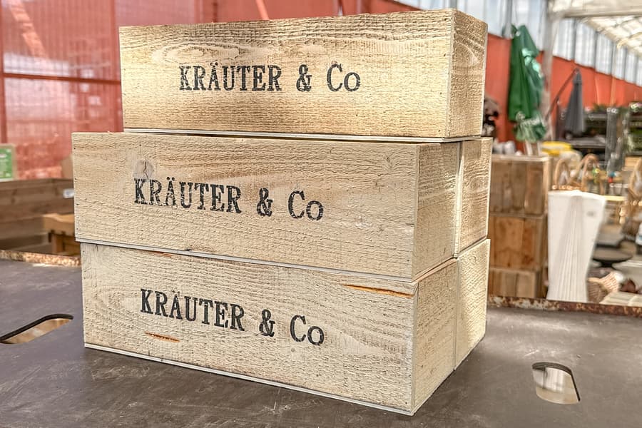 6 Holz Pflanzkisten